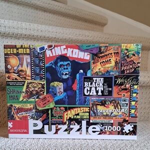 Seesaw 1000 Piece Jigsaw Puzzle Thriller Movie Classics Vintage Poster Theme.
